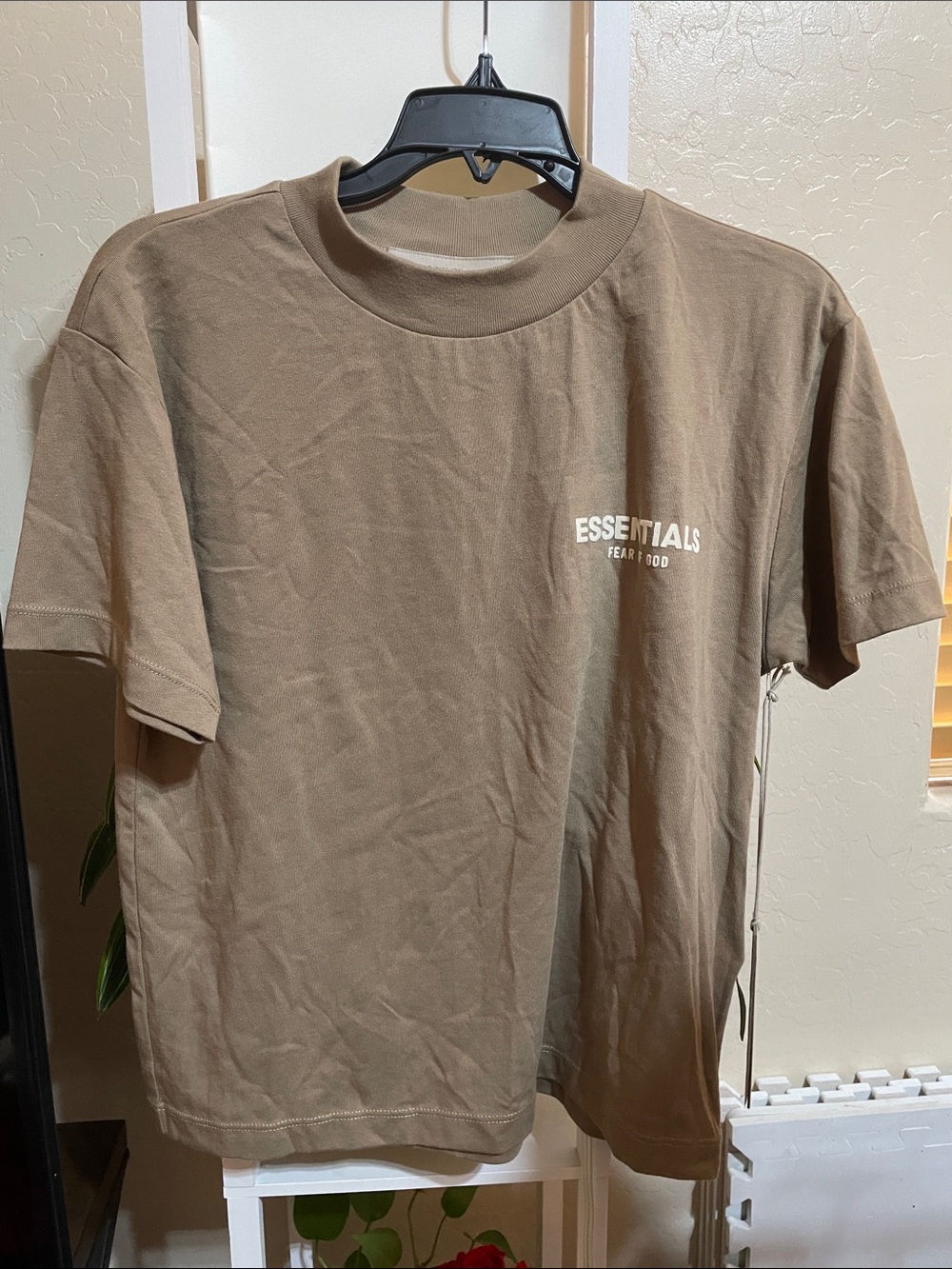 ESSENTIALS Short-Sleeve Logo Tee in Brown